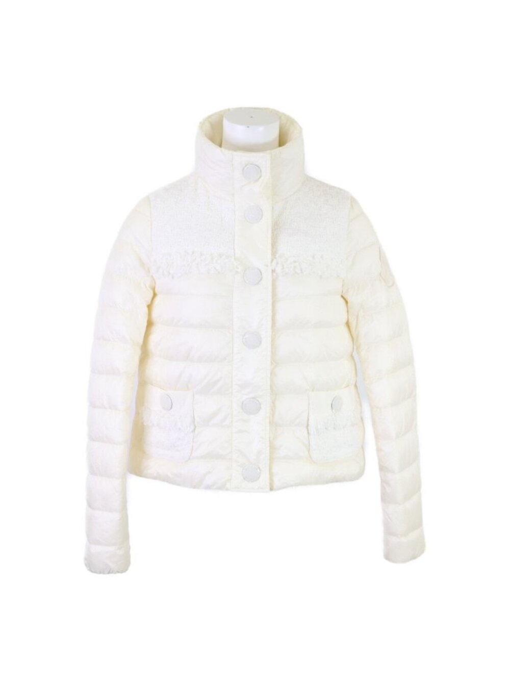 Moncler Lunaire Lunar Tweed Contrast Down Jacket 00